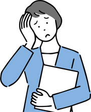 悩む女性のイラスト