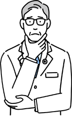 悩む男性のイラスト